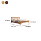 Scandinavian Wood Slat Standard Bed with Rectangular Headboard