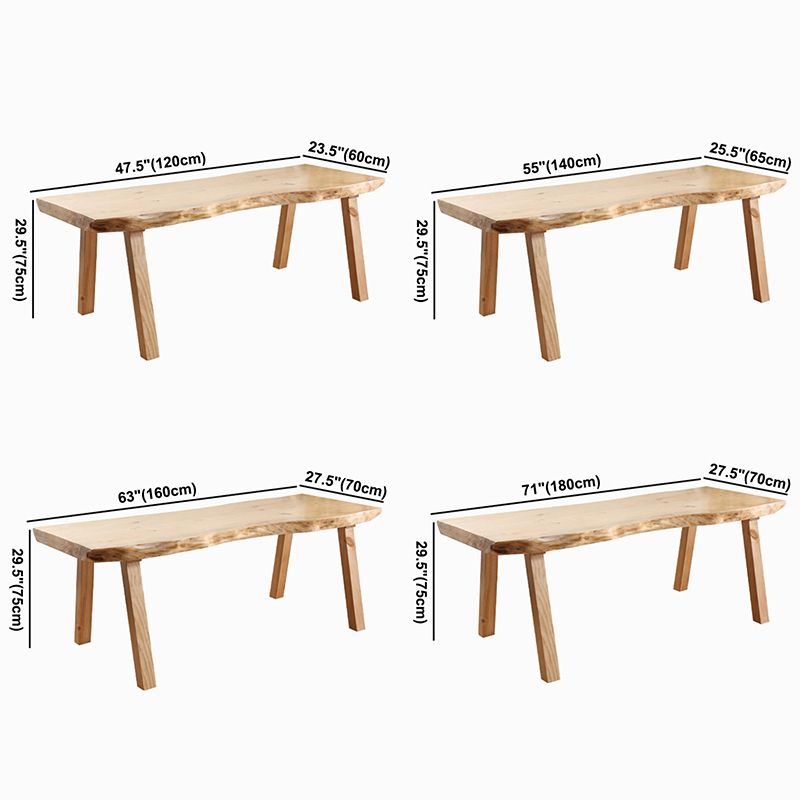 Modern Khaki Solid Wood Dining Table Rectangle Kitchen Dining Table with 4 Legs Base Clearhalo ' dining_table' 'Dining Tables & Seating' 'Dining Tables' 'furn' 'furn_dining_table' 'Furniture' 'furniture_dining_table' 'Kitchen & Dining Furniture' 'kitchen&dining_furn' 'kitchen' 'kitchen_dining_table' 1200x1200_33c05b2a-6b64-45d5-8d24-4bff49308a31