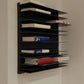 Industrial Closed Back Bookcase Floating Metal Bookshelf with Shelves