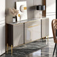 Stone Credenza Contemporary Style Adjustable Shelving Server with Cabinets and Drawers Clearhalo 'buffet_sideboard' 'Buffets & Sideboards' 'furn' 'furn_buffet_sideboard' 'Furniture' 'Kitchen & Dining Furniture' 1200x1200_33c4c48a-7960-4522-b448-8a4c91451c0b