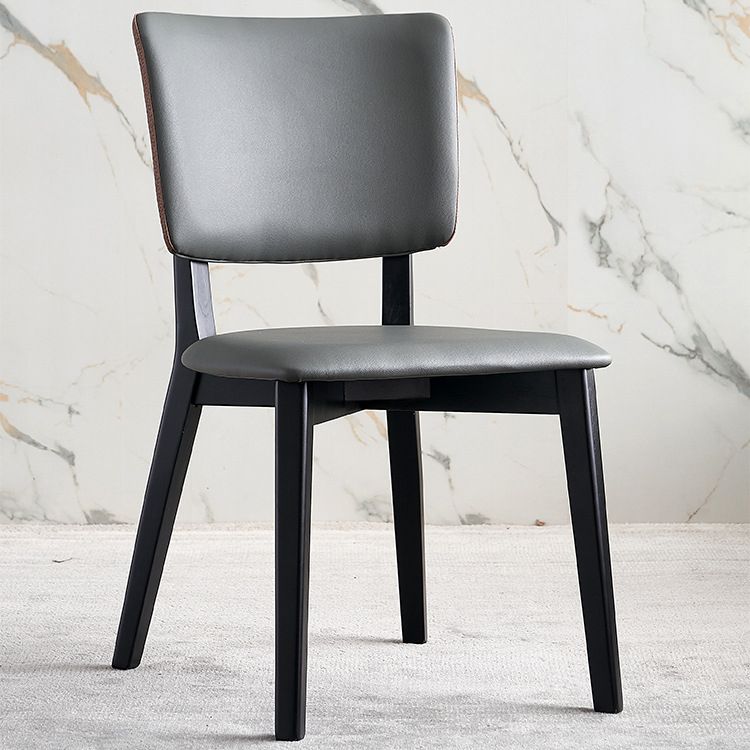 Modern Leather Dining Chair Open Back Dining Side Furniture in Matte Finish for Indoor Clearhalo 'Dining Chairs' 'Dining Tables & Seating' 'dining_chair' 'furn' 'furn_dining_chair' 'Furniture' 'Kitchen & Dining Furniture' 1200x1200_33c94c66-9bd2-46ee-ba07-1d09c148656d