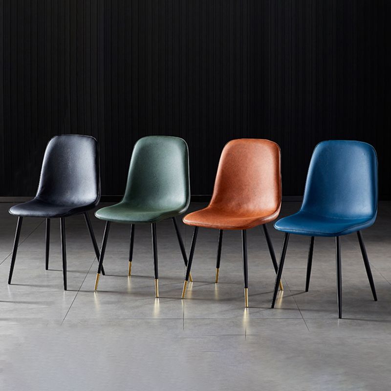 Nordic Style Metal Dining Chairs Solid Back Dining Side Armless Chairs for Kitchen Clearhalo ' kitchen&dining_furn' 'Dining Chairs' 'Dining Tables & Seating' 'dining_chair' 'furn' 'furn_dining_chair' 'Furniture' 'furniture_dining_chair' 'Kitchen & Dining Furniture' 'kitchen' 1200x1200_33caf2b9-79b0-4f2b-8796-2465e26f50b0