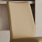 Designer Style Armless Chair Leather Parsons Back Side Chair for Restaurant