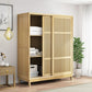 Modern Pine Solid Wood Wardrobe Freestanding Multifunctional Wardrobe Armoire Clearhalo 'Armoires & Wardrobes' 'armoires_wardrobes' 'Bedroom Furniture' 'furn' 'furn_armoires_wardrobes' 'Furniture' 1200x1200_33cbff18-4e89-46a0-a3b3-84f744091812