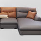 Modernism Faux Leather 3/4-seat Sectional Flared Arm Sectional