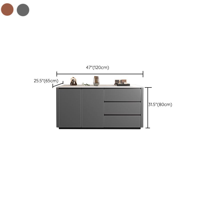 Cuisine de cuisine stationnaire Granite Top Cuisine Kitchen Island avec tiroir