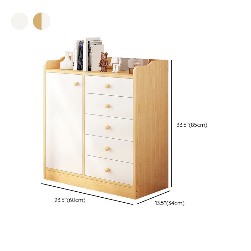 Contemporary Manufactured Wood Accent Cabinet Rectangle Storage Cabinet with Drawer Clearhalo 'Cabinets & Chests' 'cabinets_chests' 'furn' 'furn_cabinets_chests' 'Furniture' 'Living Room Furniture' 1200x1200_33ccf8a8-4cb7-4d72-8b90-385e0b62aa51