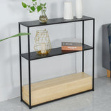 Modern Rectangle Console Accent Table Antique Finish Console Table