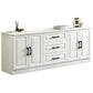 Scandinavisch witte tv-console woonkamer tv-meubel met lades en kasten