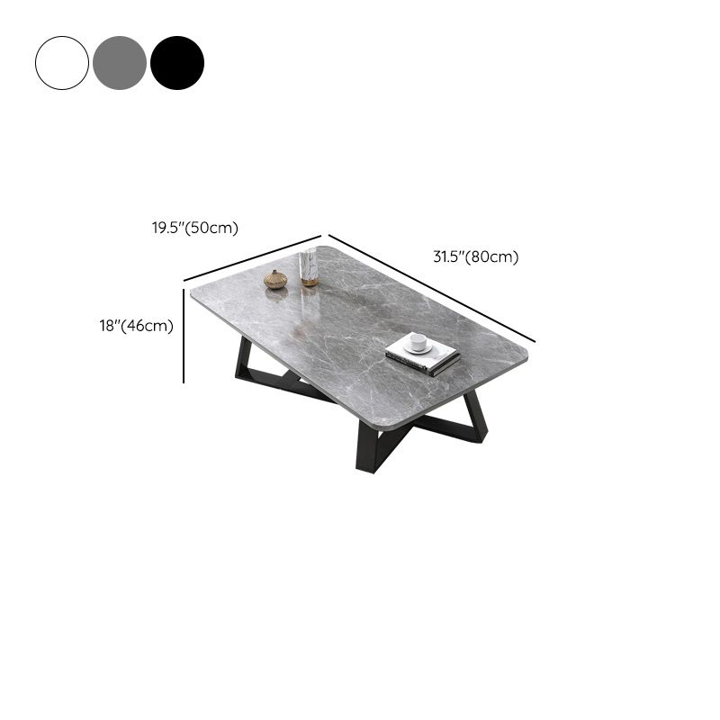 18"H Contemporary Coffee Table Stone Rectangle Cocktail Table Clearhalo 'Coffee & Accent Tables' 'Coffee Tables' 'coffee_tables' 'furn' 'furn_coffee_tables' 'Furniture' 'Living Room Furniture' 1200x1200_33ceecf4-9b97-4e9b-a980-be9a8fd4a00d