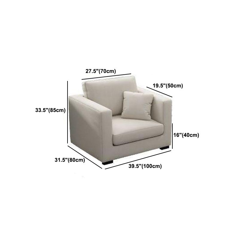 Divano a braccio quadrato 31.49 "d x 33,46" H divano posteriore sciolto per soggiorno