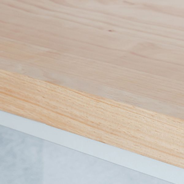 Moderner Bartisch aus massivem Holz mit rechteckigem Bockgestell für die Küche und das Esszimmer