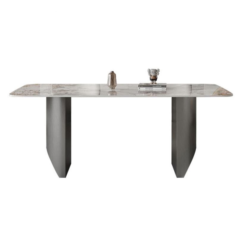 Contemporary Dining Set 1/5/7 Pcs Sintered Stone Dining Table with Upholstered Chairs Clearhalo 'Dining Room Sets' 'Dining Tables & Seating' 'dining_room_set' 'furn' 'furn_dining_room_set' 'Furniture' 'Kitchen & Dining Furniture' 1200x1200_33cfb5fe-8866-48e6-ae2e-7f2938a5567b