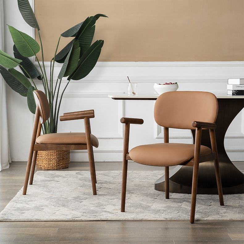 Dining Room Arm Dining Chair Home Modern Solid Wood Dining Chair Clearhalo 'Dining Chairs' 'Dining Tables & Seating' 'dining_chair' 'furn' 'furn_dining_chair' 'Furniture' 'Kitchen & Dining Furniture' 1200x1200_33d341ed-0005-4891-8dff-8cbbe4d756ac
