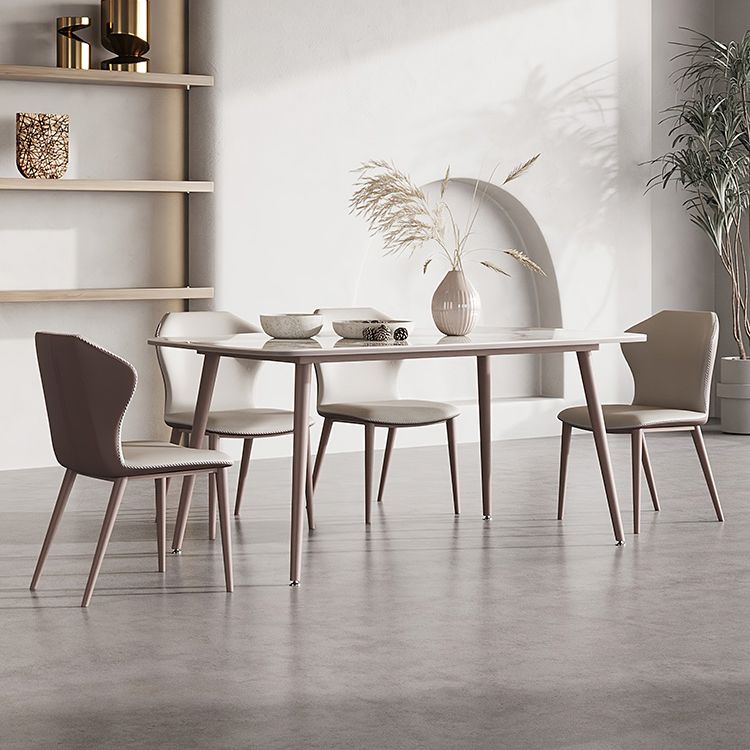 Metal Traditional Luxury Rectangle Dining Table Sintered Stone Top Table with 4 Legs Clearhalo ' dining_table' 'Dining Tables & Seating' 'Dining Tables' 'furn' 'furn_dining_table' 'Furniture' 'furniture_dining_table' 'Kitchen & Dining Furniture' 'kitchen&dining_furn' 'kitchen' 'kitchen_dining_table' 1200x1200_33d37676-a842-4bcb-84dc-17dfe2736d58