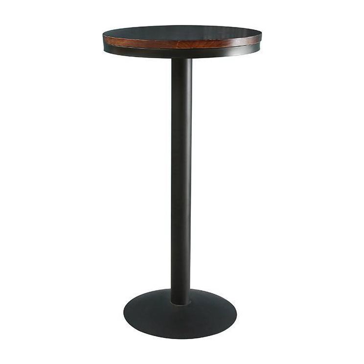 Solid Wood Pub Table Bar Height Industrial Round Bar Table for Indoor Clearhalo 'Bar Furniture' 'Bar Tables' 'bar_tables' 'furn' 'furn_bar_tables' 'Furniture' 'Kitchen & Dining Furniture' 1200x1200_33d4482f-f4c2-4db7-8486-3c0b2e30cef4