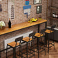 Contemporary Rectangle Bar Set 1/5 Pieces Solid Wood Pub Dining Set for Dining Room