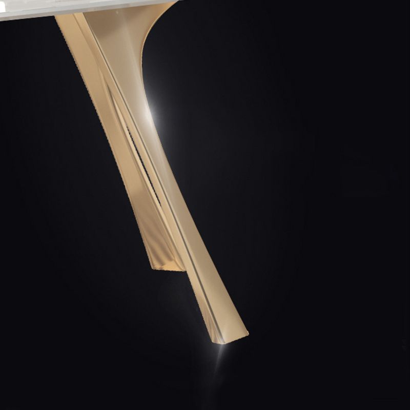 Contemporaneo 1/4/5/7 pezzi mobili tavolo da pranzo rettangolo di pietra impostata in bianco