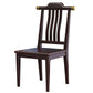 Wood Modern Patio Side Chair Slat Back Side Chair for Home Use