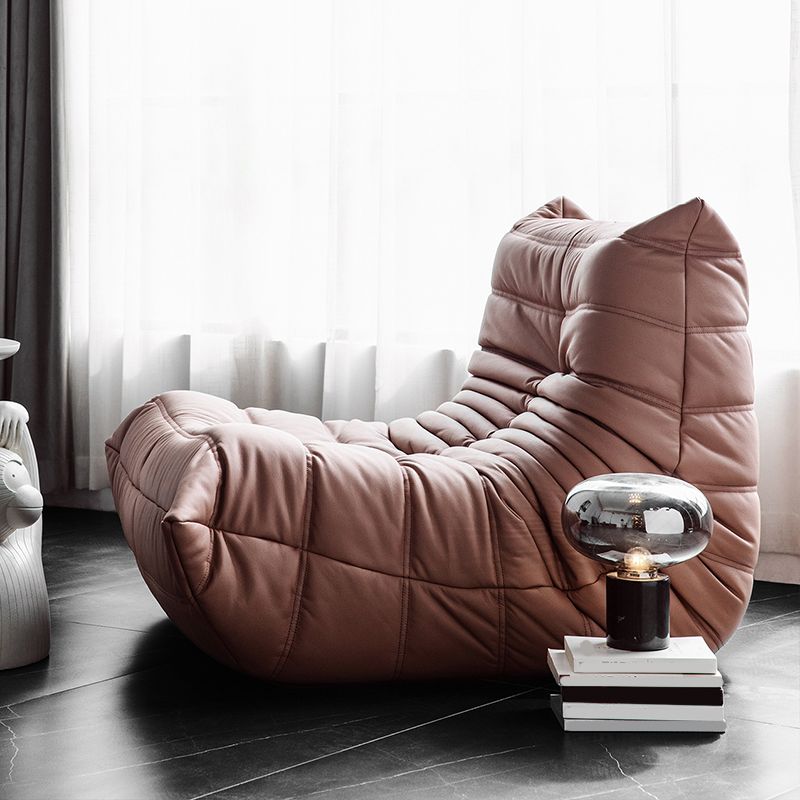 Modern Armless Chair, Faux Leather Upholstered Accent Chair, 40"(W) X 37"(D) X 28"(H) Clearhalo 'Accent Chairs' 'accent_chairs' 'Chairs & Seating' 'furn' 'furn_accent_chairs' 'Furniture' 'Living Room Furniture' 1200x1200_33d58e4b-c540-4dd2-b6d9-e2670e55f6b2