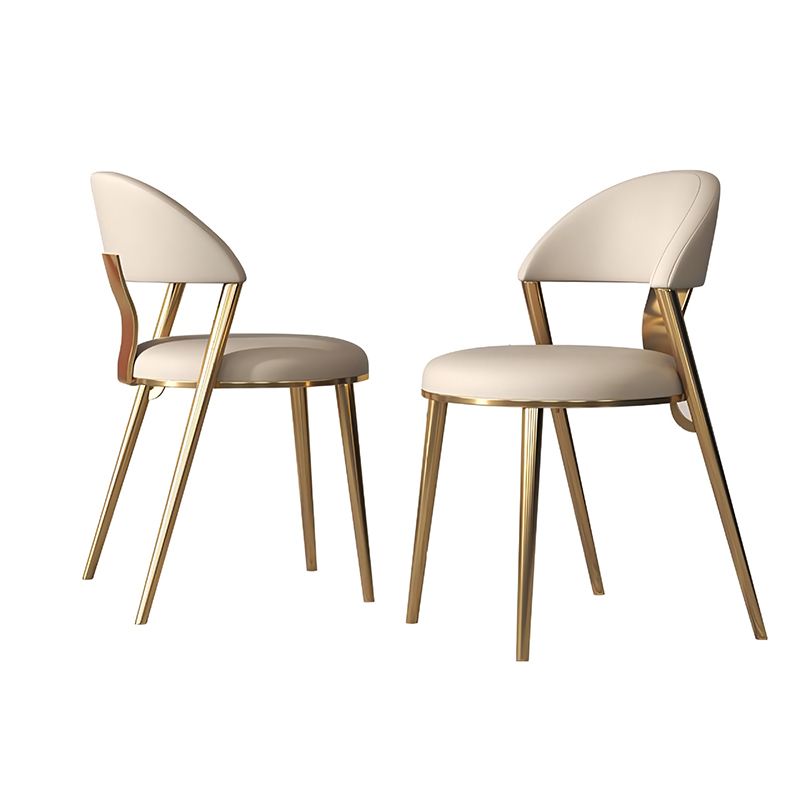 Contemporary Open Back Chair Dining Armless Chair for Kitchen with Metal Legs Clearhalo 'Dining Chairs' 'Dining Tables & Seating' 'dining_chair' 'furn' 'furn_dining_chair' 'Furniture' 'furniture_dining_chair' 'Kitchen & Dining Furniture' 1200x1200_33d5ce8e-70fe-4473-85a1-73bbb08a97a7