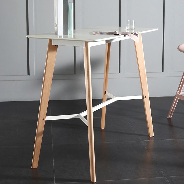 Modern Indoor Rectangle Trestle Bar Dining Table in Stone and Wood Clearhalo 'Bar Furniture' 'Bar Tables' 'bar_tables' 'furn' 'furn_bar_tables' 'Furniture' 'Kitchen & Dining Furniture' 1200x1200_33d60e79-112b-4194-921e-2e3f7dff8ec2