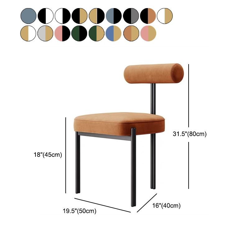 Glam Style Upholstered Dining Chair Open Back Dining Side Chair for Indoor Clearhalo 'Dining Chairs' 'Dining Tables & Seating' 'dining_chair' 'furn' 'furn_dining_chair' 'Furniture' 'furniture_dining_chair' 'Kitchen & Dining Furniture' 1200x1200_33d65af0-cb4d-45d7-83a0-24cdb1f98522