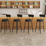 Industrial Backrest Counter Stool Iron Cafe Bar Stool with Pedal and Velvet Cushion Clearhalo 'Bar Furniture' 'Bar Stools' 'bar_stools' 'furn' 'furn_bar_stools' 'Furniture' 'furniture_bar_stools' 'Kitchen & Dining Furniture' 1200x1200_33d719b1-4db3-4bcb-86bb-de4b1258b701