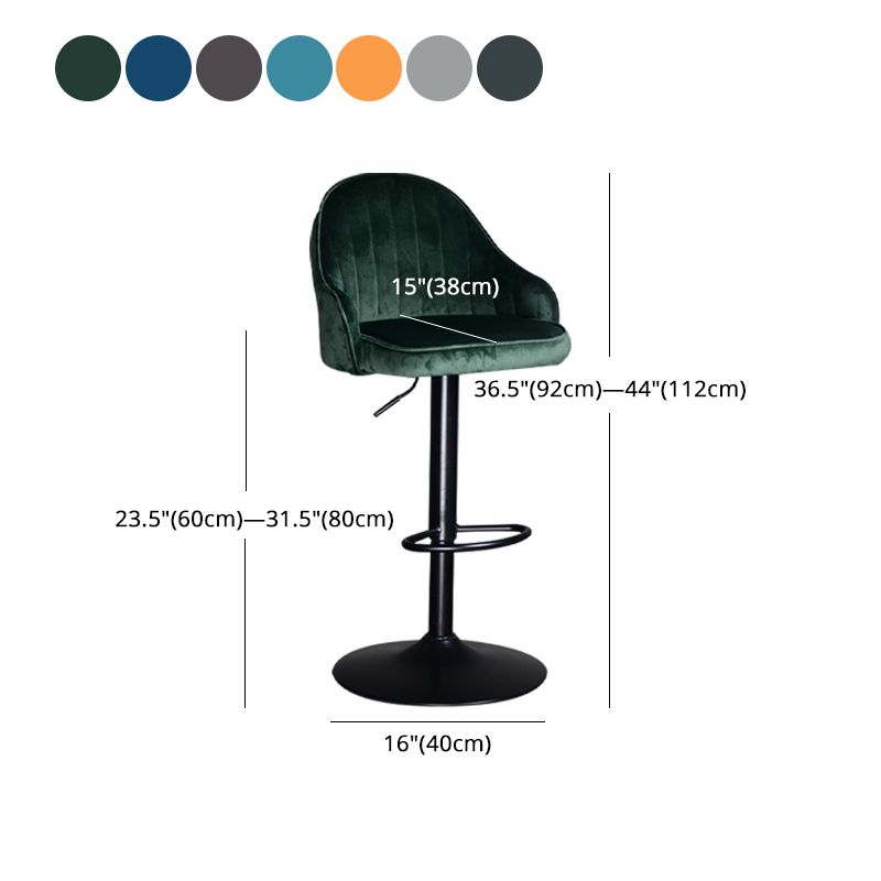 Nordic Metal Swivel Adjustable Barstool Indoor Tall Stool with Upholstered Clearhalo 'Bar Furniture' 'Bar Stools' 'bar_stools' 'furn' 'furn_bar_stools' 'furniture_bar_stools' 'Kitchen & Dining Furniture' 'kitchen&dining_furn' 'kitchen' 'kitchen_furn' Furniture' 1200x1200_33d75dd1-ab29-44cf-8c59-e4cc6a63f893