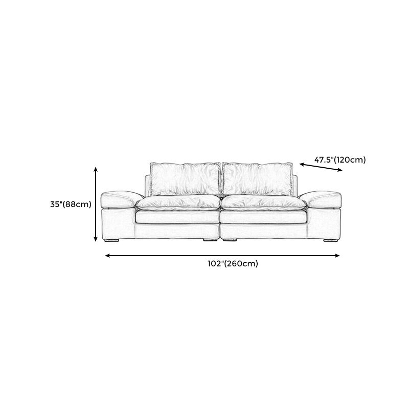 Modern Faux Leather Sectional Tan Cushion Back Sofa for Living Room Clearhalo 'furn' 'furn_sectionals' 'Furniture' 'furniture_sectionals' 'Living Room Furniture' 'Sectionals' 1200x1200_33d83954-a858-4882-98e1-10a015cfe78f