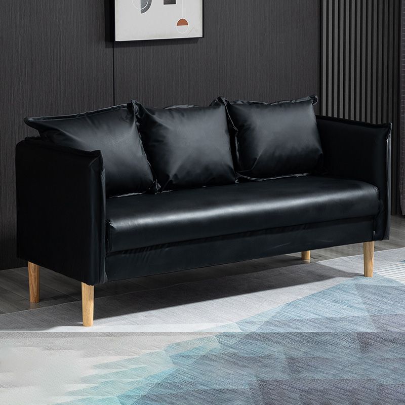 Vierkante armbanken 25.59 "D x 26.371" H Faux lederen bank voor woonkamer