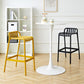 Plastic Armless Bar Stool Modern Style Low Back Bar Stools for Living Room