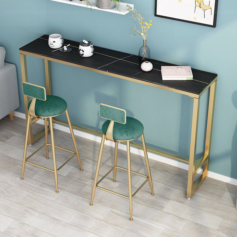 Nordic Glam Rectangle Bar Counter Table Stone Bar Counter Table for Kitchen Clearhalo 'Bar Furniture' 'Bar Tables' 'bar_tables' 'furn' 'furn_bar_tables' 'Furniture' 'Kitchen & Dining Furniture' 1200x1200_33db0d44-3639-4bb9-82d7-c2daa0db1cf2