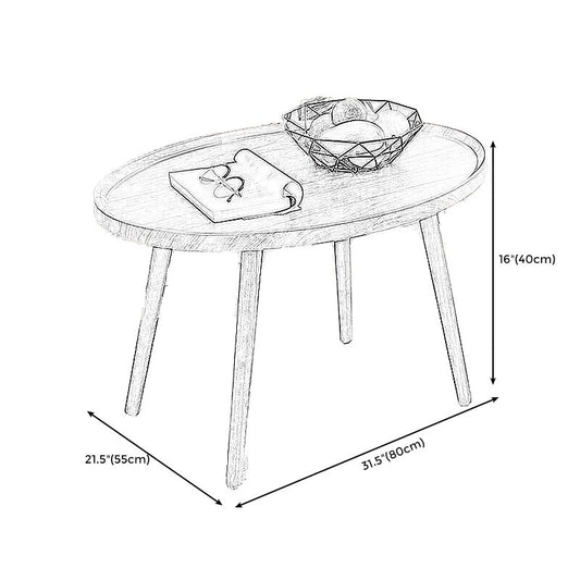 Tavola moderna del vassoio per tavolo da divano vassoio in legno rotondo/ovale in nero/bianco/marrone