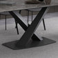 Simple Gray Sintered Stone Dining Table Kitchen Standard Dining Table with Pedestal Base Clearhalo ' dining_table' 'Dining Tables & Seating' 'Dining Tables' 'furn' 'furn_dining_table' 'Furniture' 'furniture_dining_table' 'Kitchen & Dining Furniture' 'kitchen&dining_furn' 'kitchen' 'kitchen_dining_table' 1200x1200_33e00a09-922e-41aa-9953-b34640799beb
