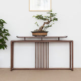 Vaste houten rechthoekige console tabel 1-plank accenttafel voor hal