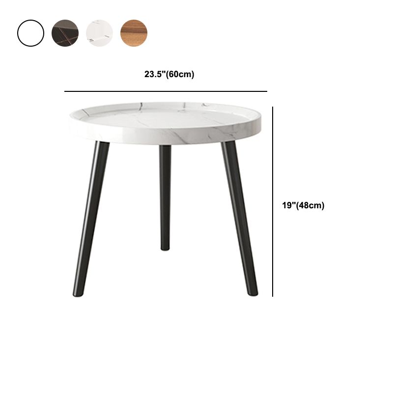 Imitatoon en bois Imitatoon Table de nuit ronde 18 pouces H table de nuit avec jambes