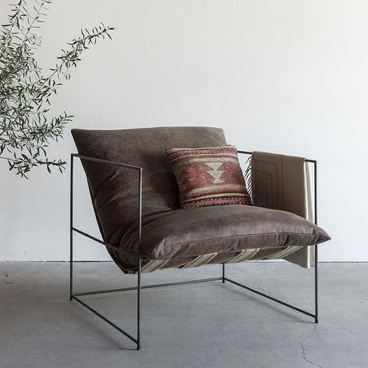 26.77" Wide Contemporary Style Single Sofa Chair Metal Round Arm Chair Clearhalo 'Accent Chairs' 'accent_chairs' 'Chairs & Seating' 'furn' 'furn_accent_chairs' 'Furniture' 'Living Room Furniture' 1200x1200_33e2aea4-8880-4d7a-a294-d1c0e3c1076d