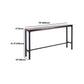 Industrial Rectangular Bar Pub Table Set 1/5 Pcs Solid Wood Top Bar Table with Iron Stools