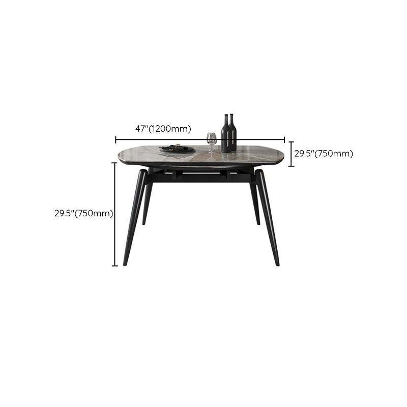 Modern Style Dining Room Dinner Table Round 4 Legs Dining Table Clearhalo 'Dining Tables & Seating' 'Dining Tables' 'dining_table' 'furn' 'furn_dining_table' 'Furniture' 'Kitchen & Dining Furniture' 1200x1200_33e3b2ee-dab4-4567-838f-eadc0efc0796