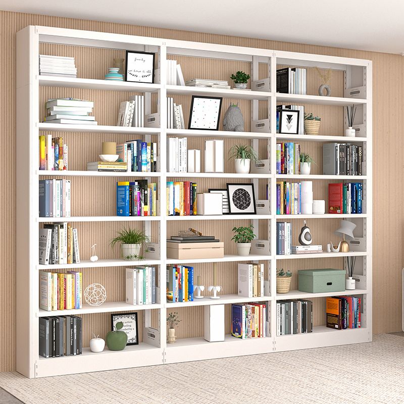 Open Steel Bookshelf Modern Home Office Rectangular Bookcase