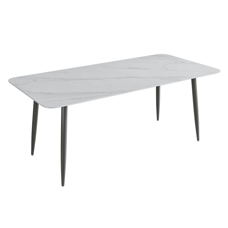 Moderne eetkamer diner keukentafel 4 poten stenen eettafel