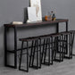 Brown Modern Style Bar Table Solid Wood and Iron Balcony Casual Bar Table Clearhalo 'Bar Furniture' 'Bar Tables' 'bar_tables' 'furn' 'furn_bar_tables' 'Furniture' 'furniture_bar_tables' 'Kitchen & Dining Furniture' 1200x1200_33e75ee9-09ec-4c15-9ac3-2ad1f29c44f7