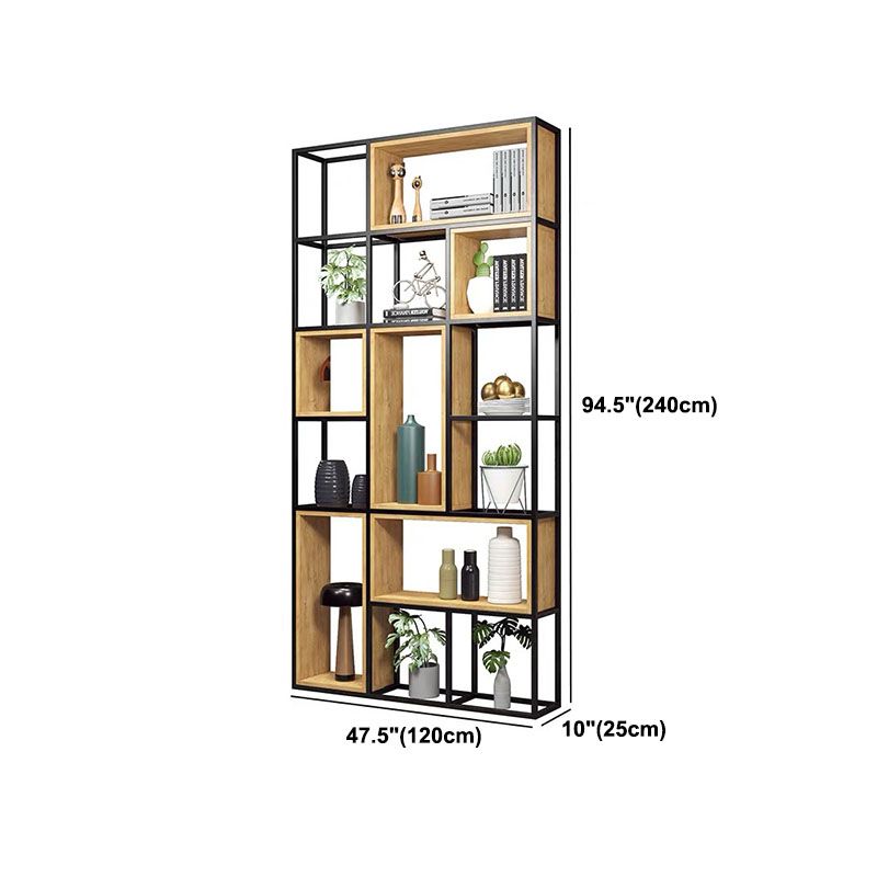 9.84"W Bookcase Industrial Style Open Back Bookcase for Home Study Room Office Clearhalo 'Bookcases' 'furn' 'furn_bookcases' 'Furniture' 'furniture_bookcases' 'kitchen' 'kitchen_bookcases' 'Living Room Furniture' 'Office Furniture' 1200x1200_33e777a8-aad5-489f-a070-95af709981a3
