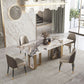 Upholstered Armless Dining Chair Home Faux Leather Dining Side Chair