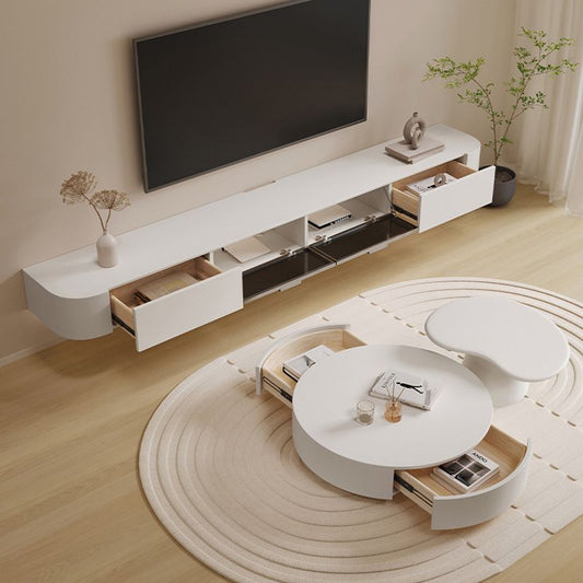 Console televisiva moderna con console TV con 2 cassetti