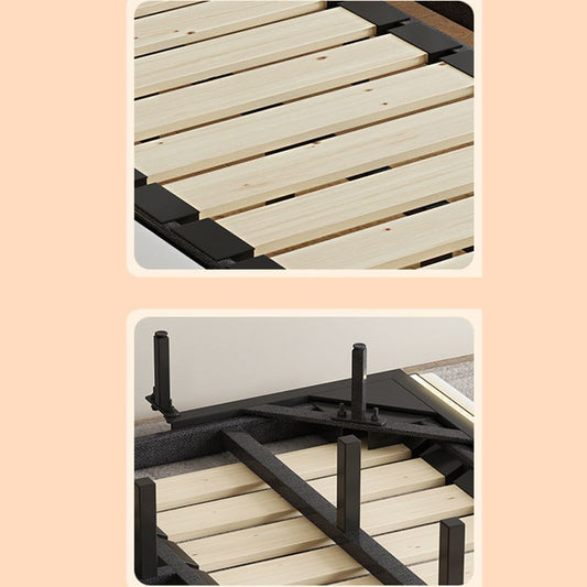 Feste Farbstandard -Bettschaum zeitgenössischer Bettrahmen mit gepolstertem Kopfteil