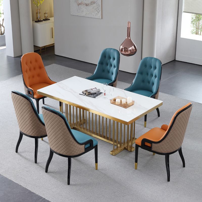 Minimalist Design Leather Dining Side Chair Solid Back Arm Chairs for Kitchen Clearhalo ' kitchen&dining_furn' 'Dining Chairs' 'Dining Tables & Seating' 'dining_chair' 'furn' 'furn_dining_chair' 'Furniture' 'furniture_dining_chair' 'Kitchen & Dining Furniture' 'kitchen' 1200x1200_33ea3a5c-3c59-4124-a80a-d161da8dd471