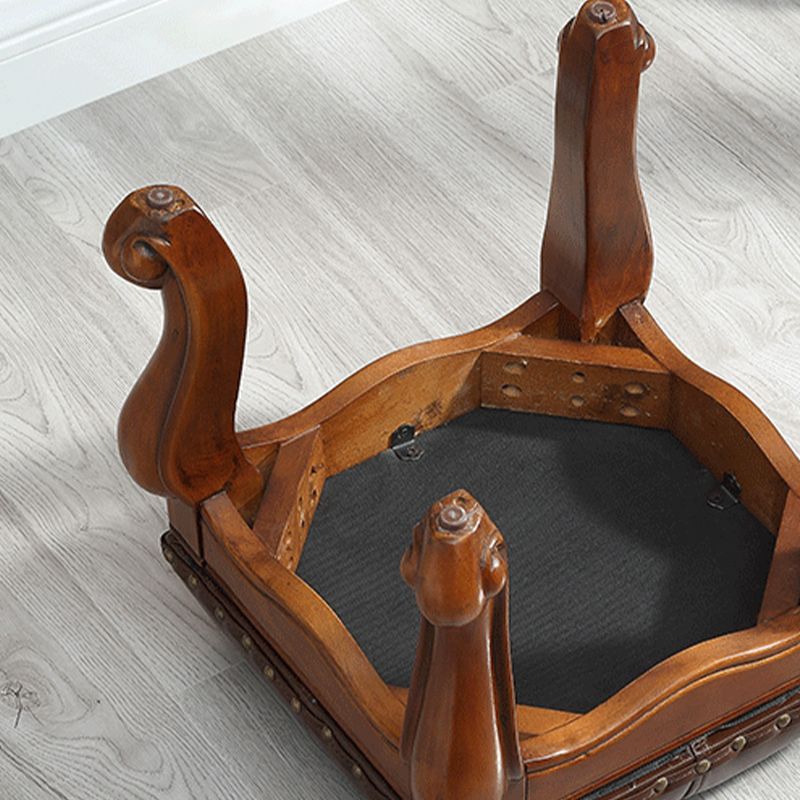 Mid-Century Modern Ottoman Genuine Leather Tufted Rectangle Ottoman with Nailhead Trim Clearhalo 'furn' 'furn_ottomans_poufs' 'Furniture' 'Living Room Furniture' 'Ottomans & Poufs' 'ottomans_poufs' 1200x1200_33ea77e9-cc2f-49db-9f91-8a413679df43