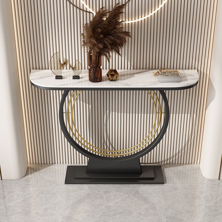 Tavolo console glam tavolo da console mezzaluna resistente ai graffi